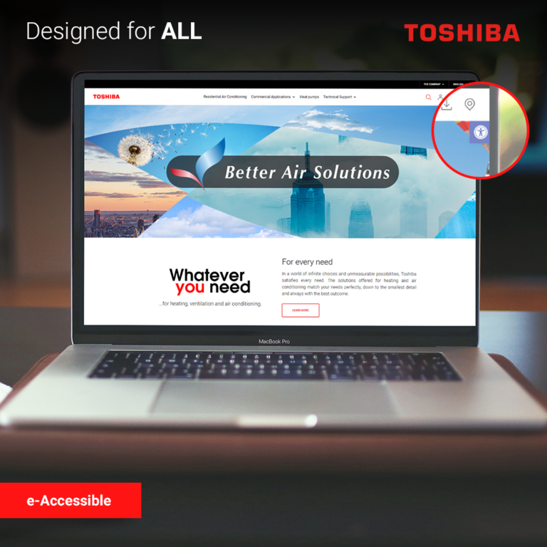 Corporate site is now Designed for ALL eAccessible Toshiba
